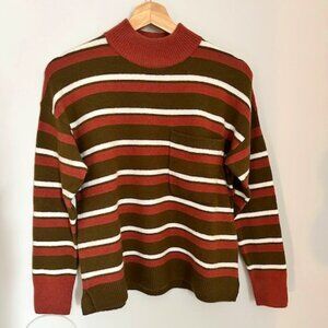 MADEWELL Striped Wool-Blend Sweater